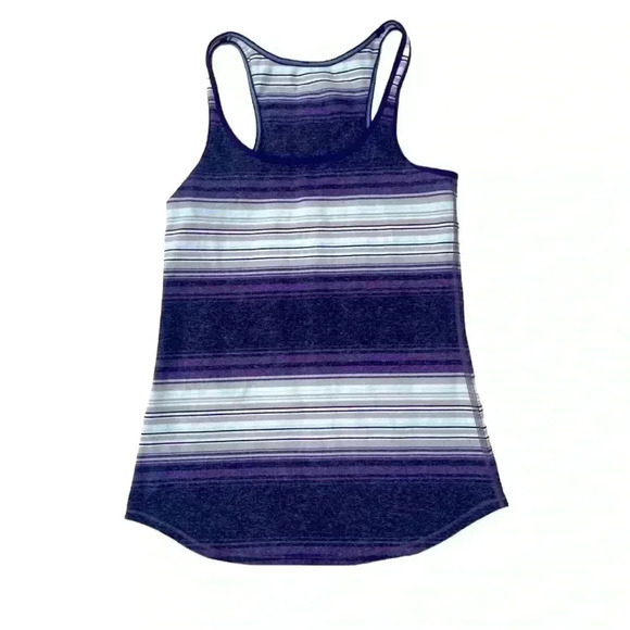LULULEMON women's Refresh Racer Back Tank Top Osaka Purple Ombre Stripe size S - Picture 3 of 5